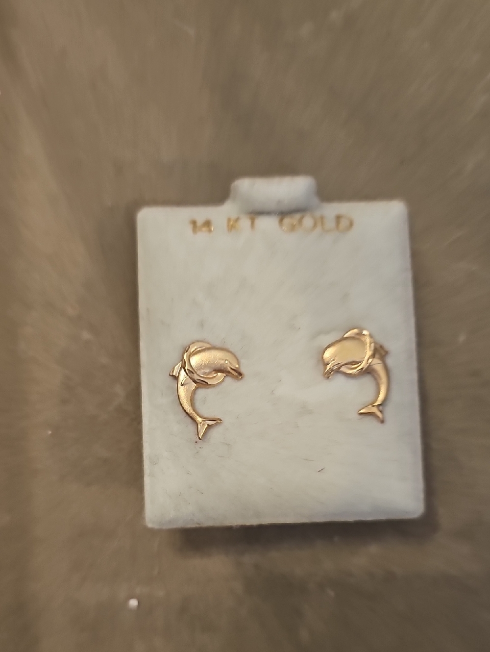 💜14K Gold Dolphin Stud Earrings - Small Dolphin Earrings💜